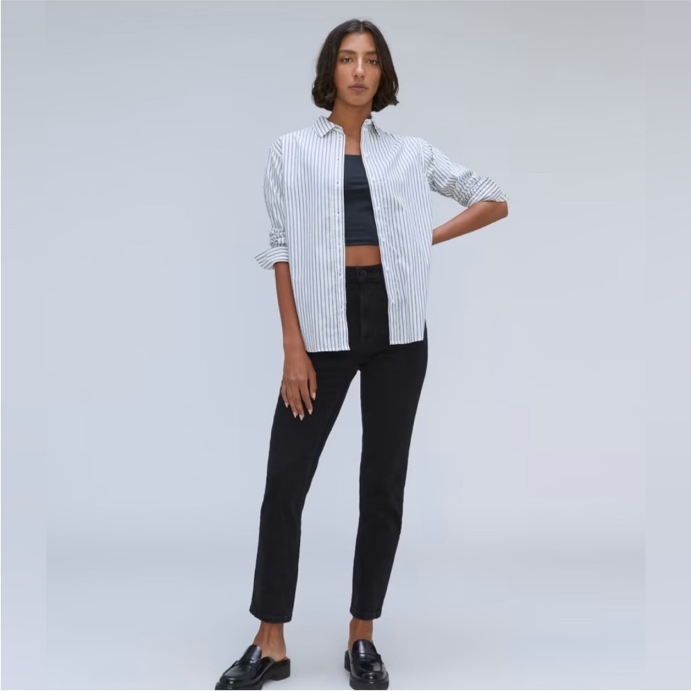 Everlane Baby Cord Cheeky Straight Crop Jeans‎ | Black | Size 27x26